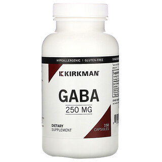 Kirkman Labs, حمض جاما أمينو بيوتيريك (GABA)، وزن 250 ملجم، 150 كبسولة