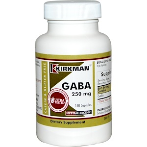 Купить Kirkman Labs, GABA, 250 мг, 150 капсул  на IHerb