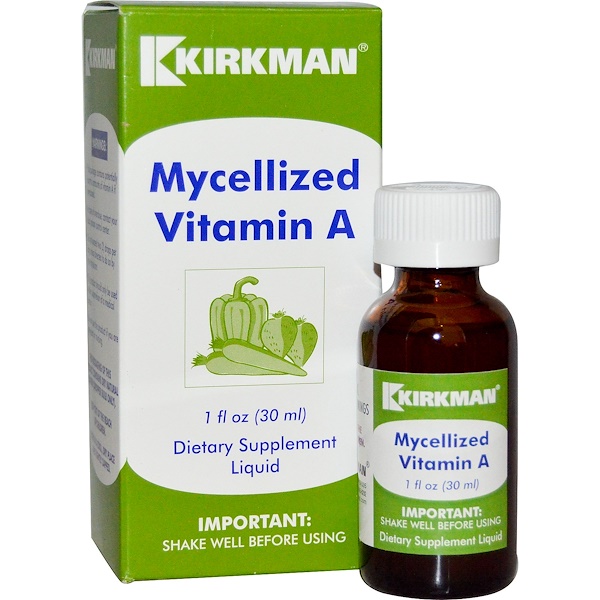 Kirkman Labs, Мицелизированный жидкий витамин A, 1 жидкая унция (30 мл)