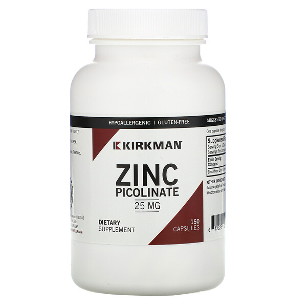 Kirkman Labs‏, Zinc Picolinate, 25 mg, 150 Capsules