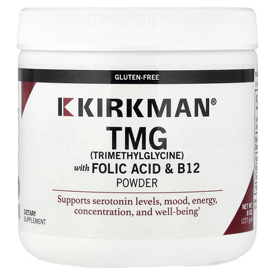 Product Image for Kirkman Labs, TMG with Folic Acid & B12 Powder, 8 oz (227 g)