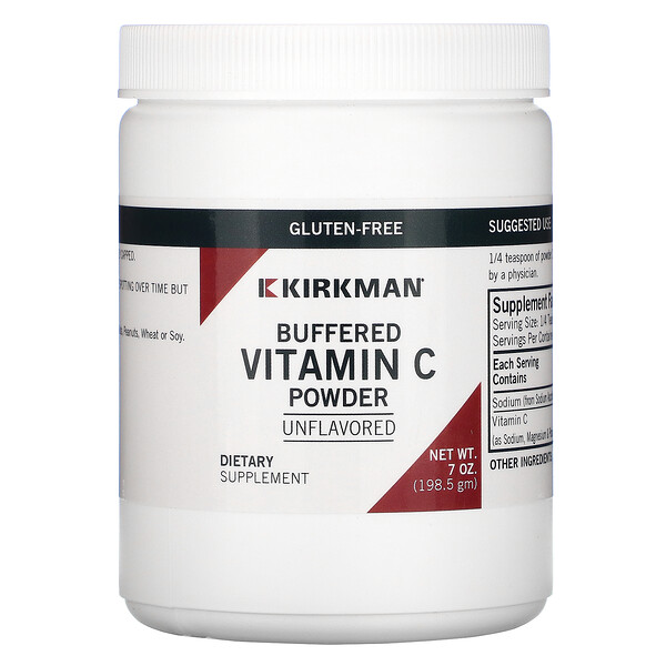 Kirkman Labs‏, Buffered Vitamin C Powder, Unflavored, 7 oz (198.5 g)