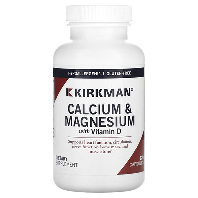 Product Image for Kirkman Labs, Calcium & Magnesium with Vitamin D, 120 Capsules
