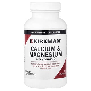 Kirkman Labs, Calcium et magnésium avec vitamine D, 120 capsules