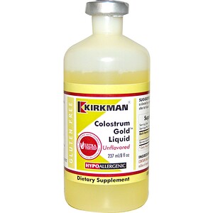 Kirkman Labs, Колострум — натуральное жидкое молозиво без вкусовых добавок и ароматизаторов, 8 жидких унций (237 мл)