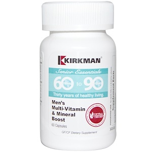 Kirkman Labs, Формула для старшего поколения от 60 до 90 лет, мужской комплекс мультивитаминов и минералов, 60 капсул