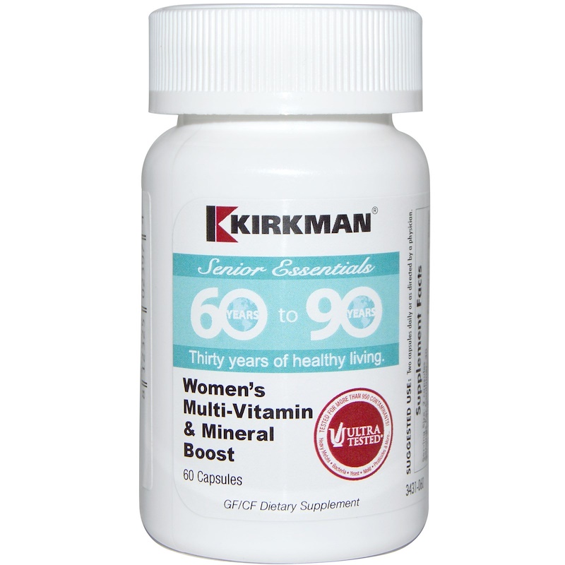 Kirkman Labs, Senior Essentials 60 to 90 Years, Women's MultiVitamin & Mineral Boost, 60