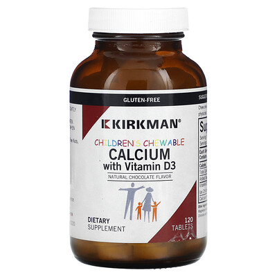 Kirkman Labs , Children's Chewable Calcium With Vitamin D3, Natural Chocolate, 120 Tablets