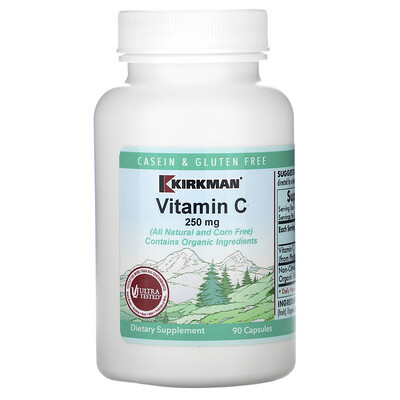 Kirkman Labs Vitamin C, 250 mg, 90 Capsules