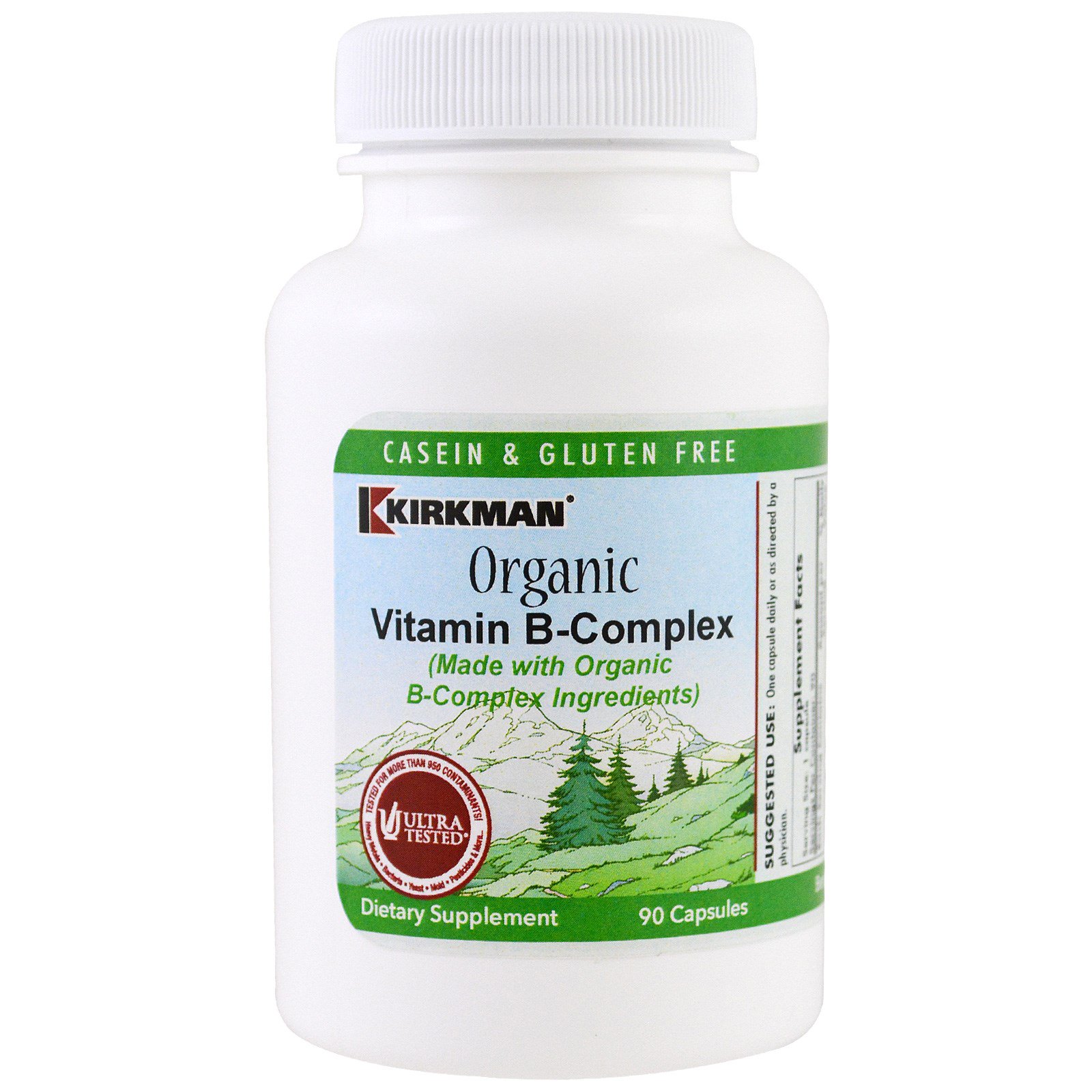 Kirkman Labs, Organic Vitamin B-Complex, 90 Capsules - IHerb.com