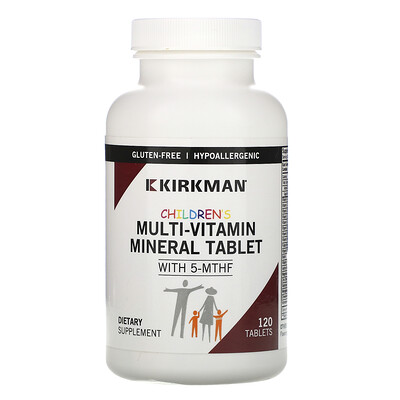 Kirkman Labs мультивитамины и минералы для детей с 5-МТГФ в таблетках, 120 таблеток