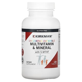 Kirkman Labs, Children's Chewable Multivitamin & Mineral with 5-MTHF, 120 Tablets