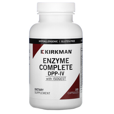 Kirkman Labs Enzyme Complete DPP-IV With ISOGEST, 180 Capsules