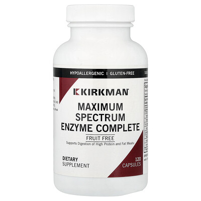 Product Image for Kirkman Labs, Maximum Spectrum Enzyme Complete, 120 Capsules