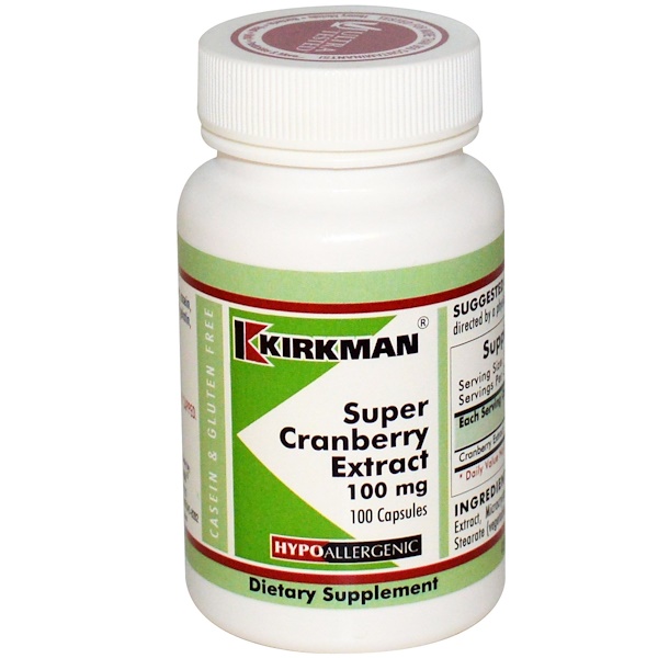 Kirkman Labs, Super Cranberry Extract, 100 mg, 100 Capsules (Discontinued Item) 
