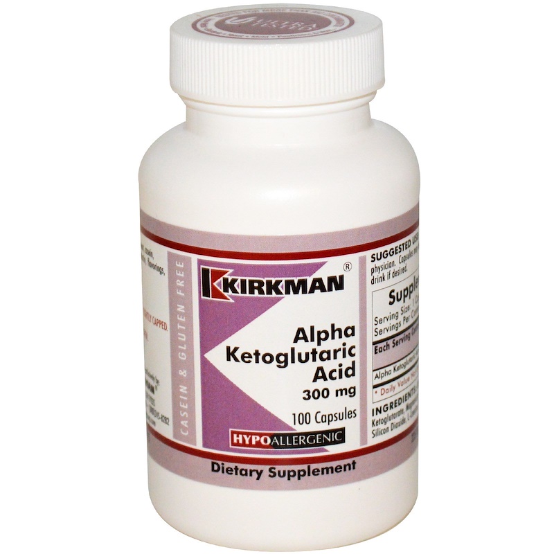 Kirkman Labs, Alpha Ketoglutaric Acid, 300 mg, 100 Capsules - iHerb