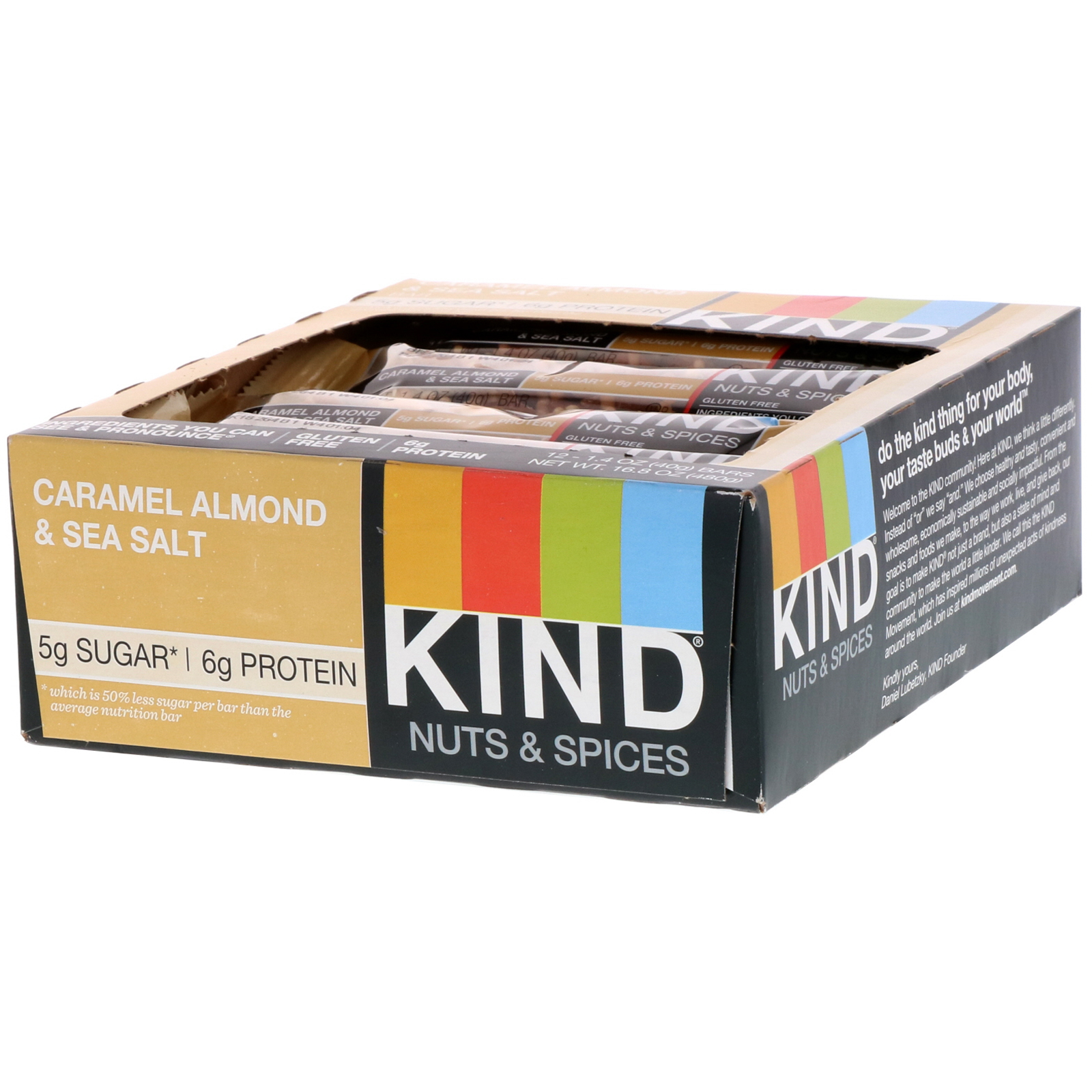 KIND Bars, Nuts & Spices, Caramel Almond & Sea Salt, 12 ...