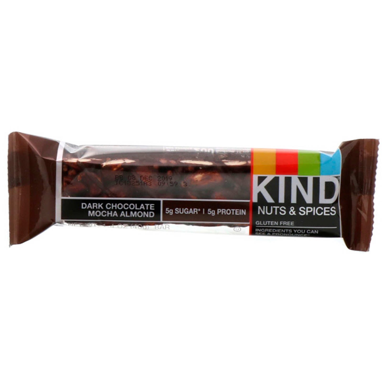 KIND Bars, Nuts & Spices, Dark Chocolate Mocha Almond, 12 Bars, 1.4 oz ...