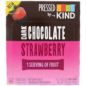 Кинд Барс, Pressed by KIND, Dark Chocolate Strawberry, 12 Fruit Bars, 1.34 oz (38 g) Each отзывы