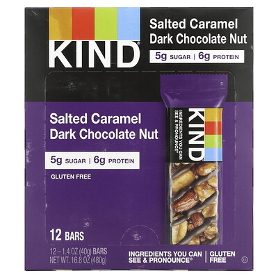 

KIND Bars Salted Caramel & Dark Chocolate Nut 12 Bars 1.4 oz (40 g) Each