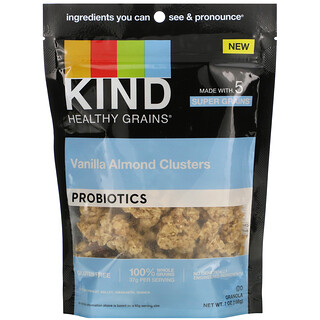 KIND Bars, Healthy Grains（ヘルシーグレインズ）、プロバイオティクス※、バニラアーモンドクラスター、198g（7オンス）※生きたまま腸に到達できる菌株のこと 