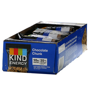 Отзывы о Кинд Барс, Energy, Chocolate Chunk, 12 Bars, 2.1 oz (60 g) Each