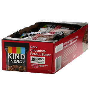 Отзывы о Кинд Барс, Energy, Dark Chocolate Peanut Butter , 12 Bars, 2.1 oz (60 g) Each