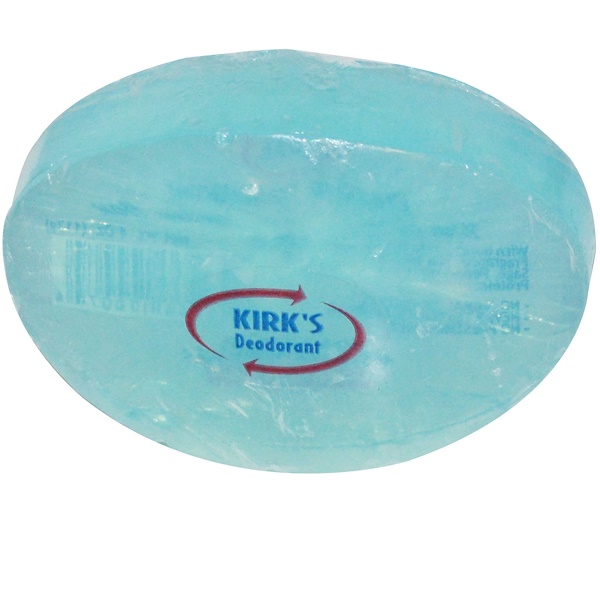 Kirk's, Deodorant Glycerin Bar, Premium Transparent, Blue, 4 oz (113 g) (Discontinued Item) 
