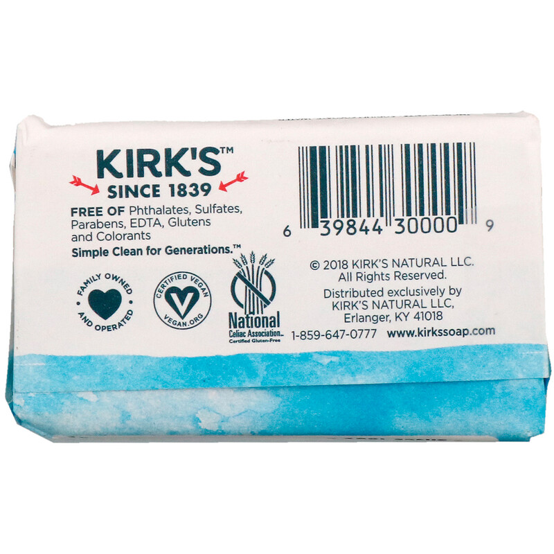 Kirk's, 100% Premium Coconut Oil Gentle Castile Soap, Original Fresh ...