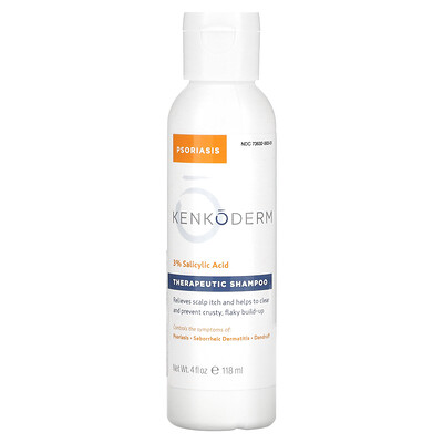 Kenkoderm 3% салициловая кислота, терапевтический шампунь, 118 мл (4 жидк. Унции)