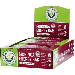 Отзывы о Kuli Kuli, Moringa Energy Bar, Black Cherry, 12 Bars, 1.6 oz (45 g) Each