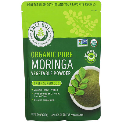 Kuli Kuli Organic Pure Moringa Vegetable Powder, 7.4 oz (210 g)