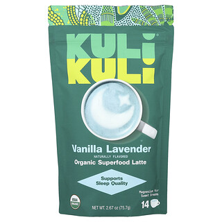 Kuli Kuli, Latte con superalimentos orgánicos, Vainilla y lavanda, 75,7 g (2,67 oz)