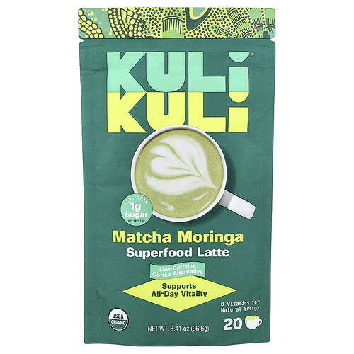 Kuli Kuli Superfood Latte, Matcha Moringa, 3.41 oz (96.6 g)