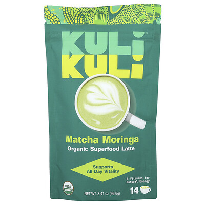 Kuli Kuli, Latte de superalimentos orgánicos, Matcha y moringa, 96,6 g (3,41 oz)