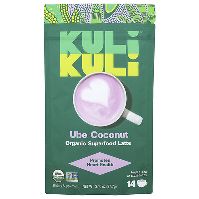 Kuli Kuli, Superalimentos latte orgánicos, Ube Coconut, 87,7 g (3,10 oz)