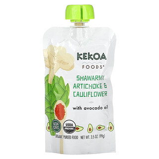 Kekoa, Biologisch gepureerd voedsel, shoarma artisjok en bloemkool, 3.5 oz (99 g)