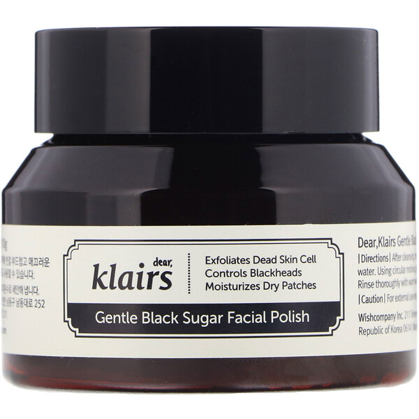 Dear, Klairs, Мягкое отшелушивающее средство для лица с черным сахаром, 3,8 унц. (110 г)