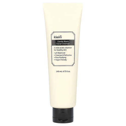 Dear, Klairs, Gentle Black Facial Cleanser, 140 ml (4,73 fl. oz.)
