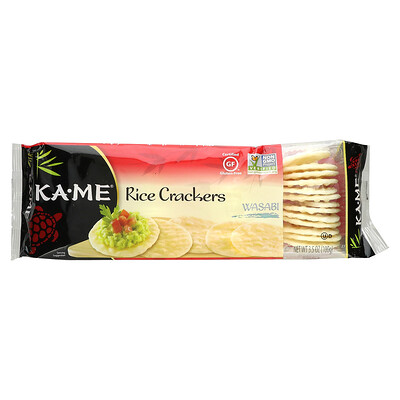 KA-ME Рисовые крекеры с васаби, 100 г (3,5 унции)