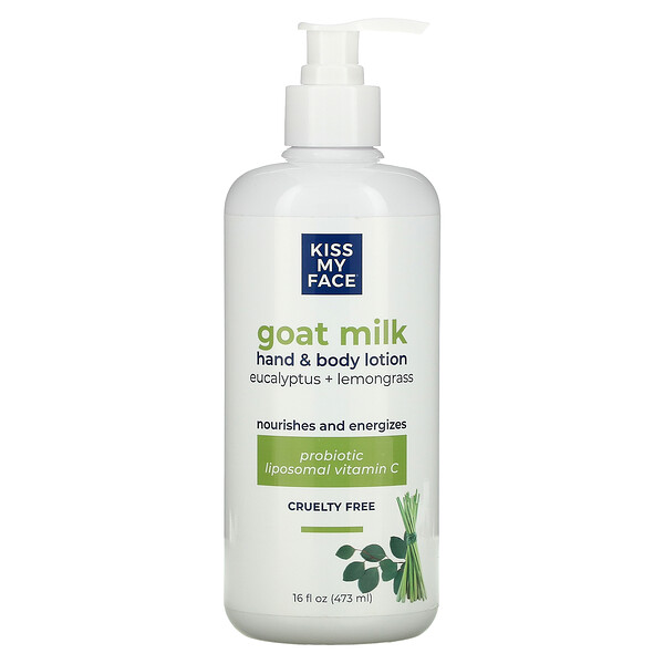 Goat Milk Hand & Body Lotion, Eucalyptus + Lemongrass, 16 fl oz (473 ml)