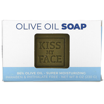 Kiss My Face Мыло с чистым оливковым маслом, без отдушек, 8 унций (230 г)