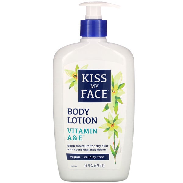 Kiss My Face, ボディローション、ビタミンA＆E、473ml（16液量オンス）