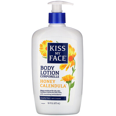 Kiss My Face Body Lotion, Honey Calendula, 16 fl oz (473 ml)