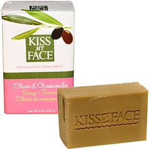 Kiss My Face, Брусковое мыло с оливой и ромашкой, 8 унций (230 г)