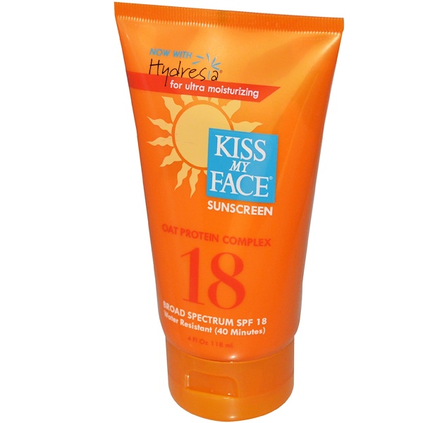 Kiss My Face, Oat Protein Complex 18, Sunscreen, SPF 18, 4 fl oz (118 ml) (Discontinued Item) 