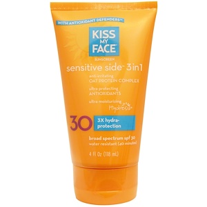 Отзывы о Кис май фэйс, Sensitive Side 3in1 Sunscreen, SPF 30, 4 fl oz (118 ml)