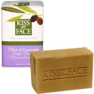 Kiss My Face, Мыло с оливковым маслом и лавандой, 8 унций (230 г)