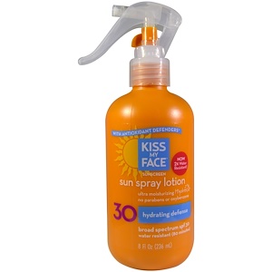 Отзывы о Кис май фэйс, Sunscreen, Sun Spray Lotion, SPF 30, 8 fl oz (236 ml)