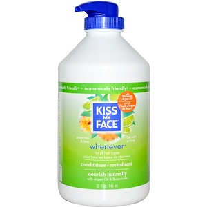 Kiss My Face, Кондиционер Whenever, зеленый чай и лайм, 32 жидкие унции (946 мл)